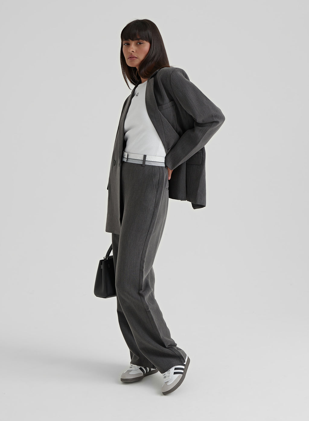 Women's Dark Grey Tailored Trousers | Mihalia | 4th & Reckless