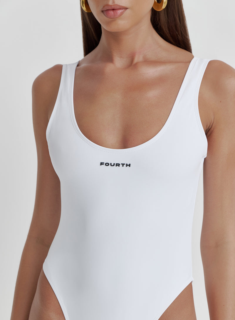 White Fourth Branded Swimsuit- Reserve