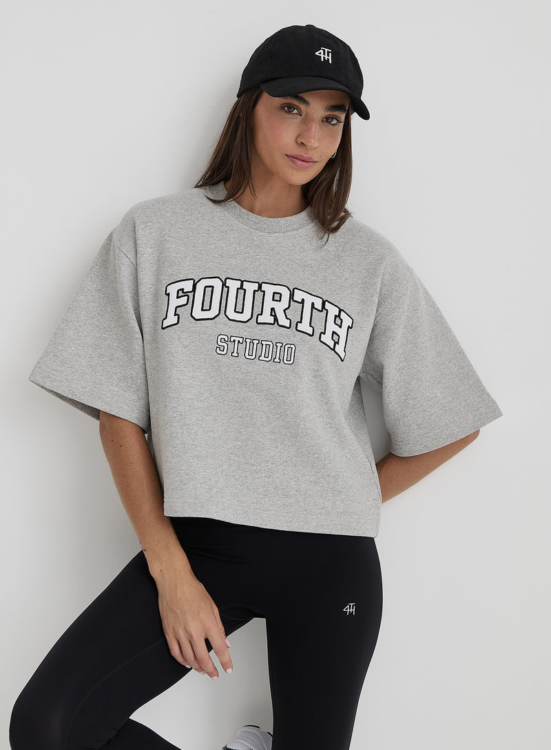 Grey Oversized Fourth Studio Sweat Top- Xenia