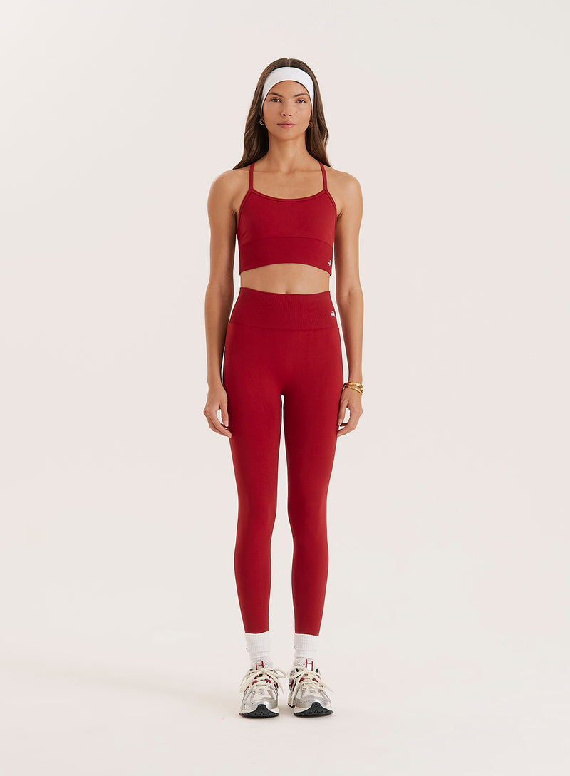 Red Sculpting Seamless Gym Leggings- Tyler