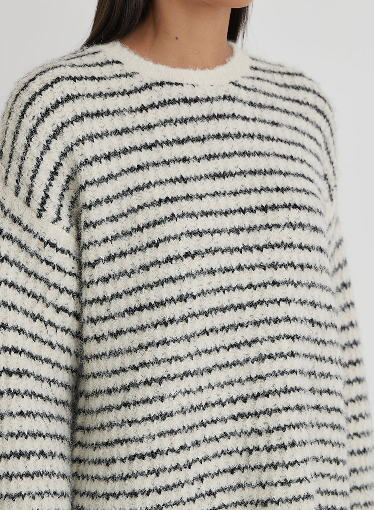 Stripe Oversized Brushed Knit Jumper- Eli