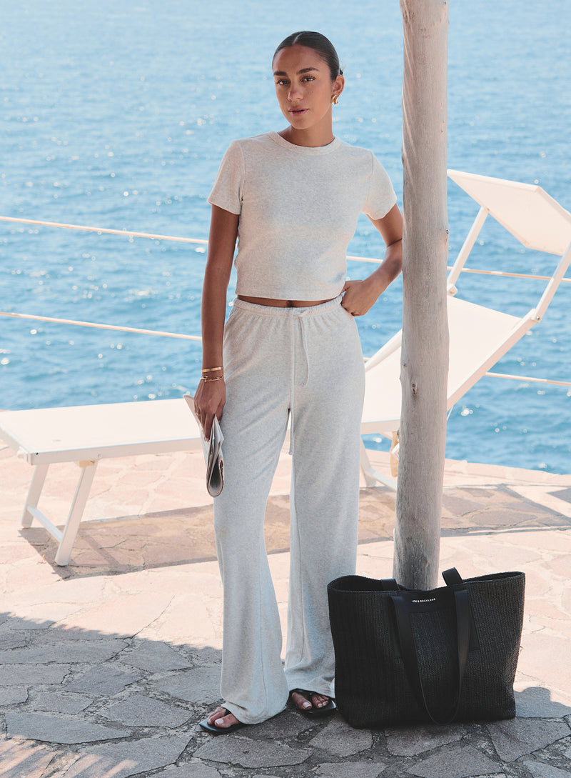 Grey Towelling Trouser