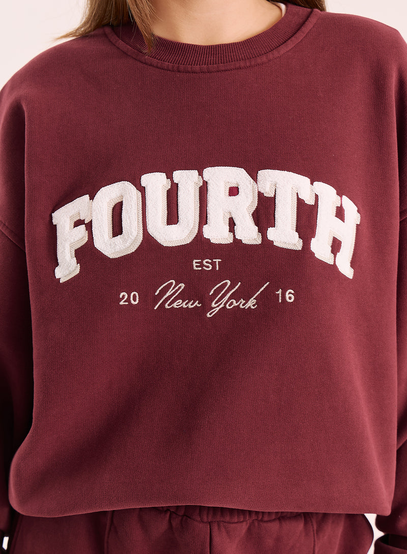 Burgundy Fourth Branded Sweatshirt