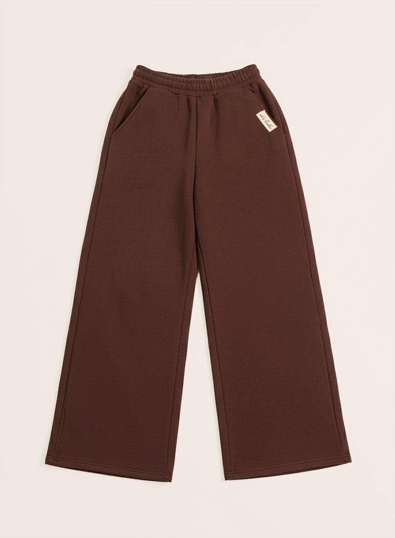 Chocolate Extreme Wide Leg Branded Joggers