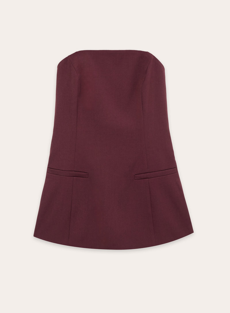 Burgundy Tailored Corset-Maggie