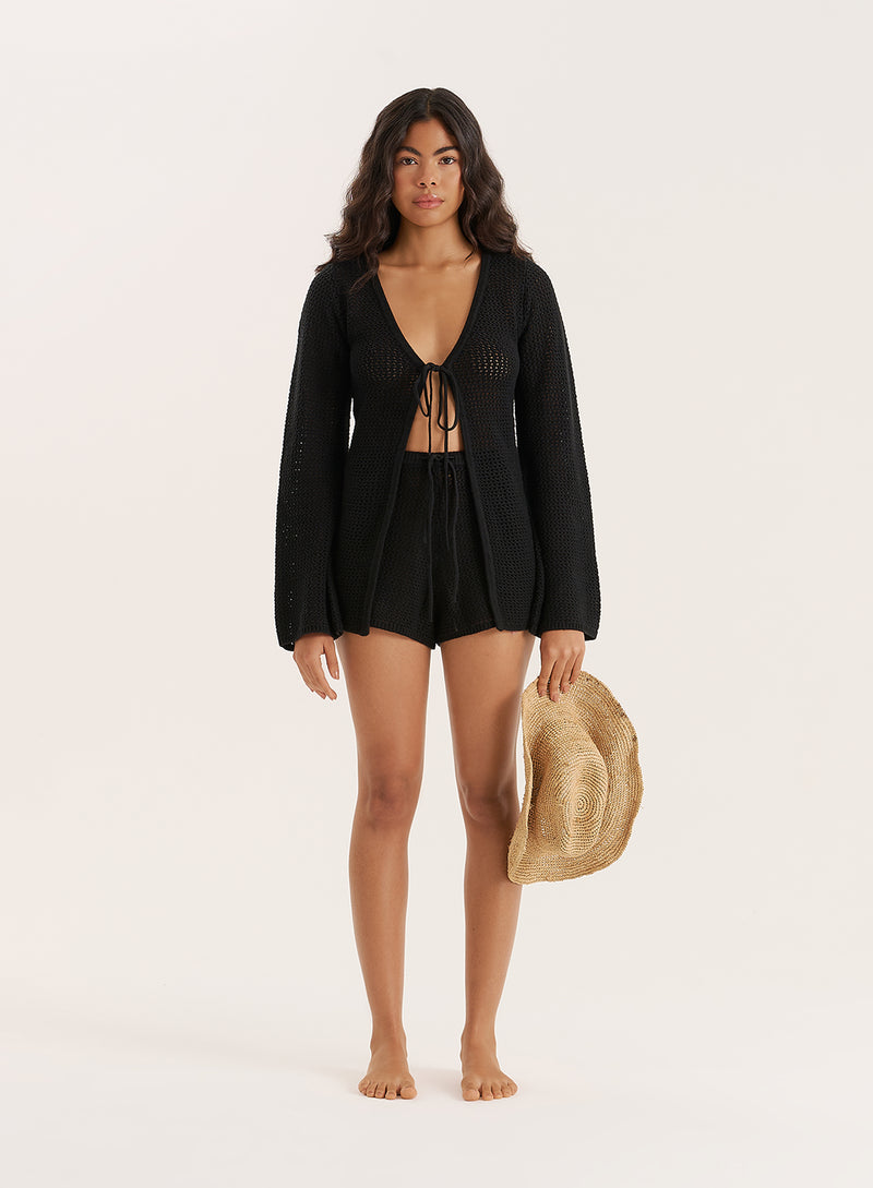 Black Crochet Short- Antoine