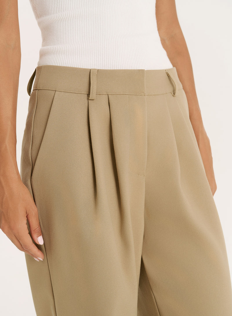 Camel Tailored Wide Leg Trouser- Reese