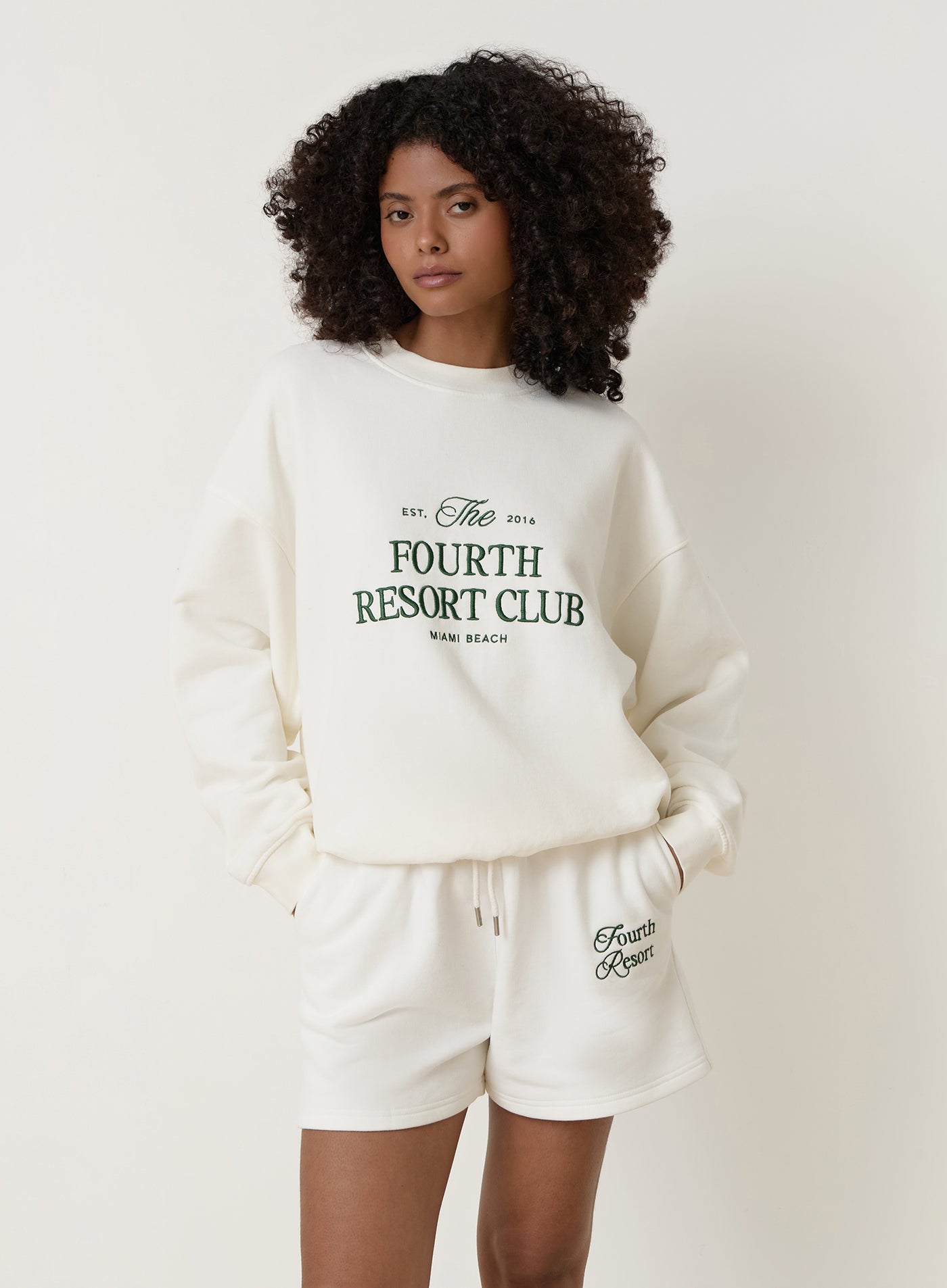 Women's Cream Fourth Resort Club Oversized Sweatshirt