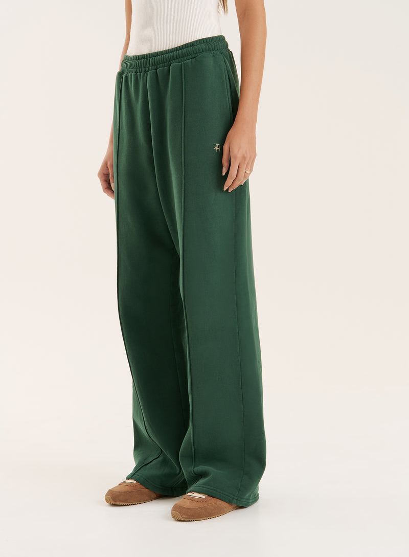 Green 4th Wide Leg Branded Joggers- Windsor