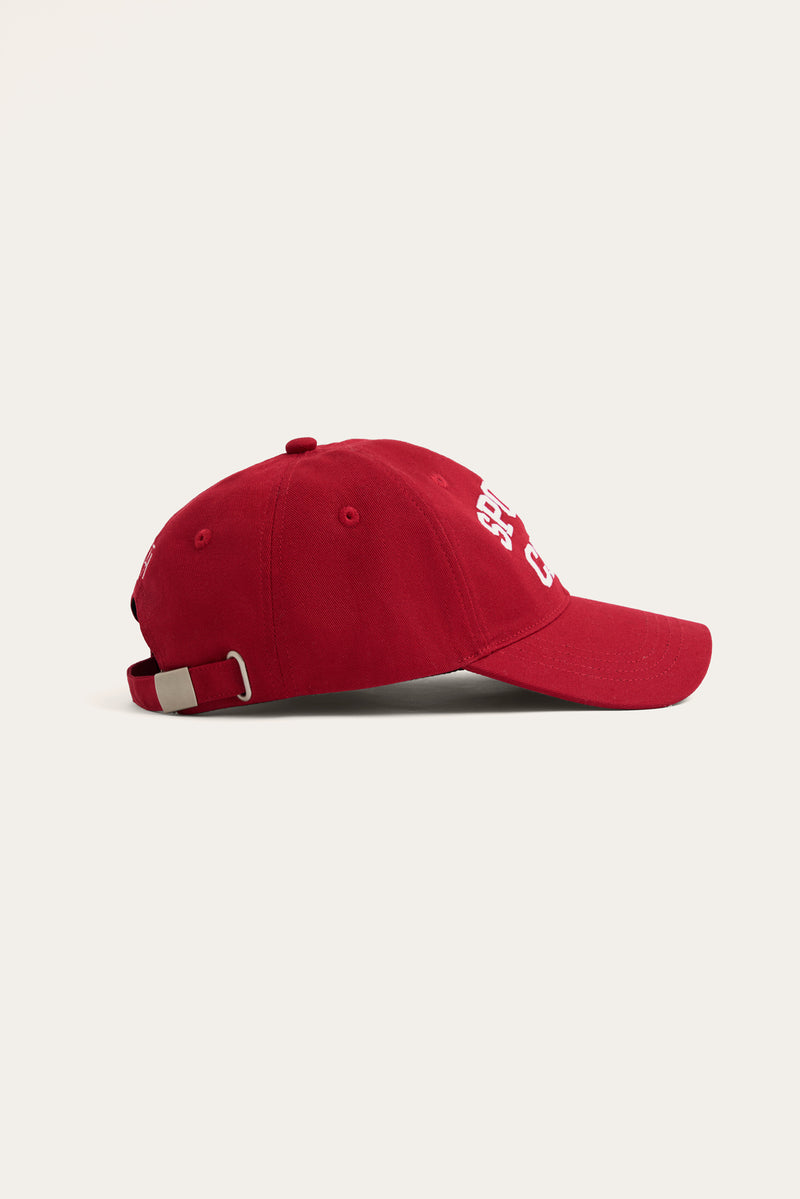 Red Sports Club Embroidered Cap