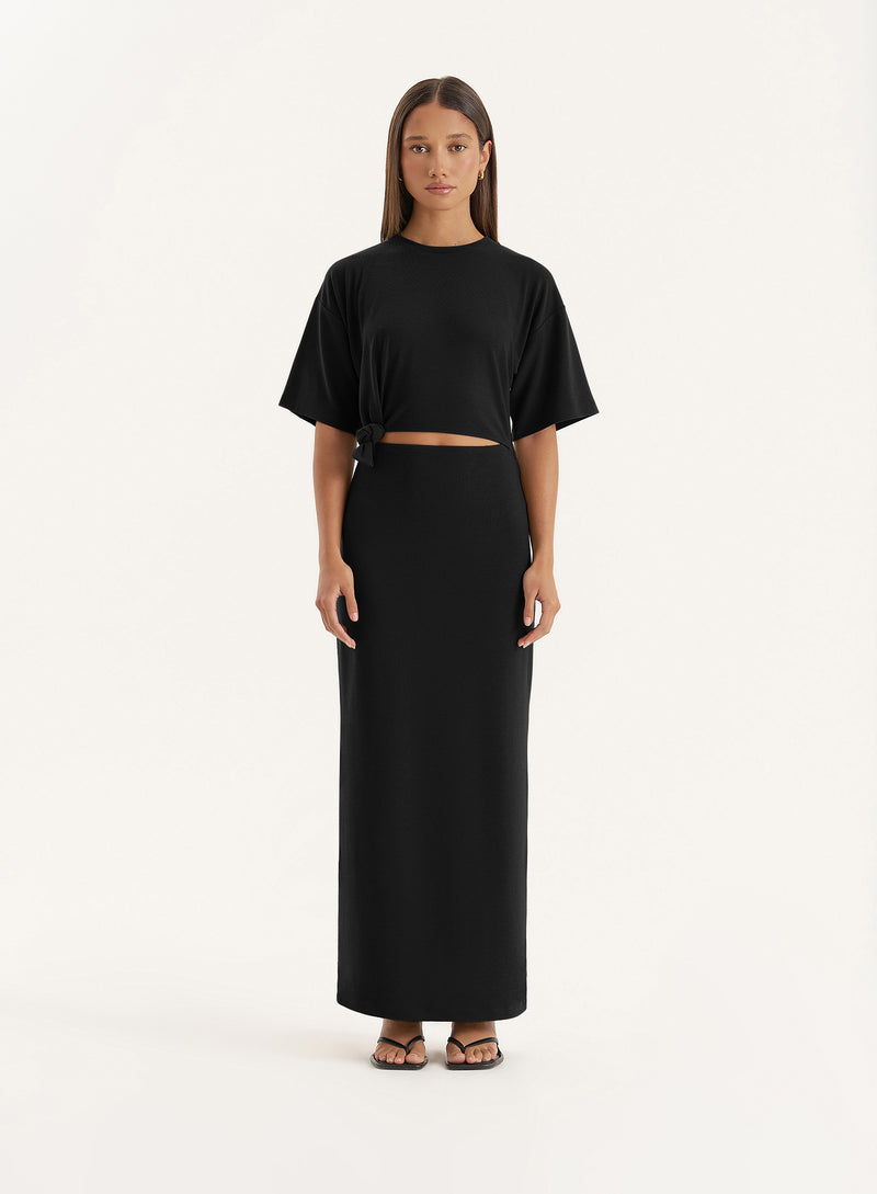 Black Cut Out Maxi Dress- Summer