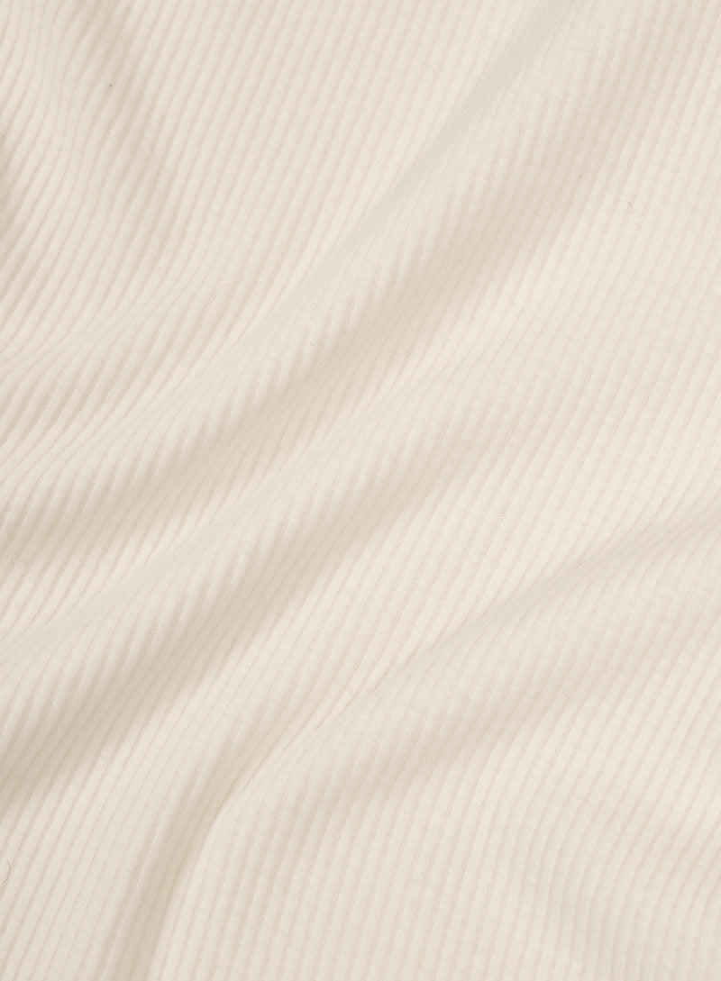 Ecru Wide Cuff Sleeved Knitted Jumper