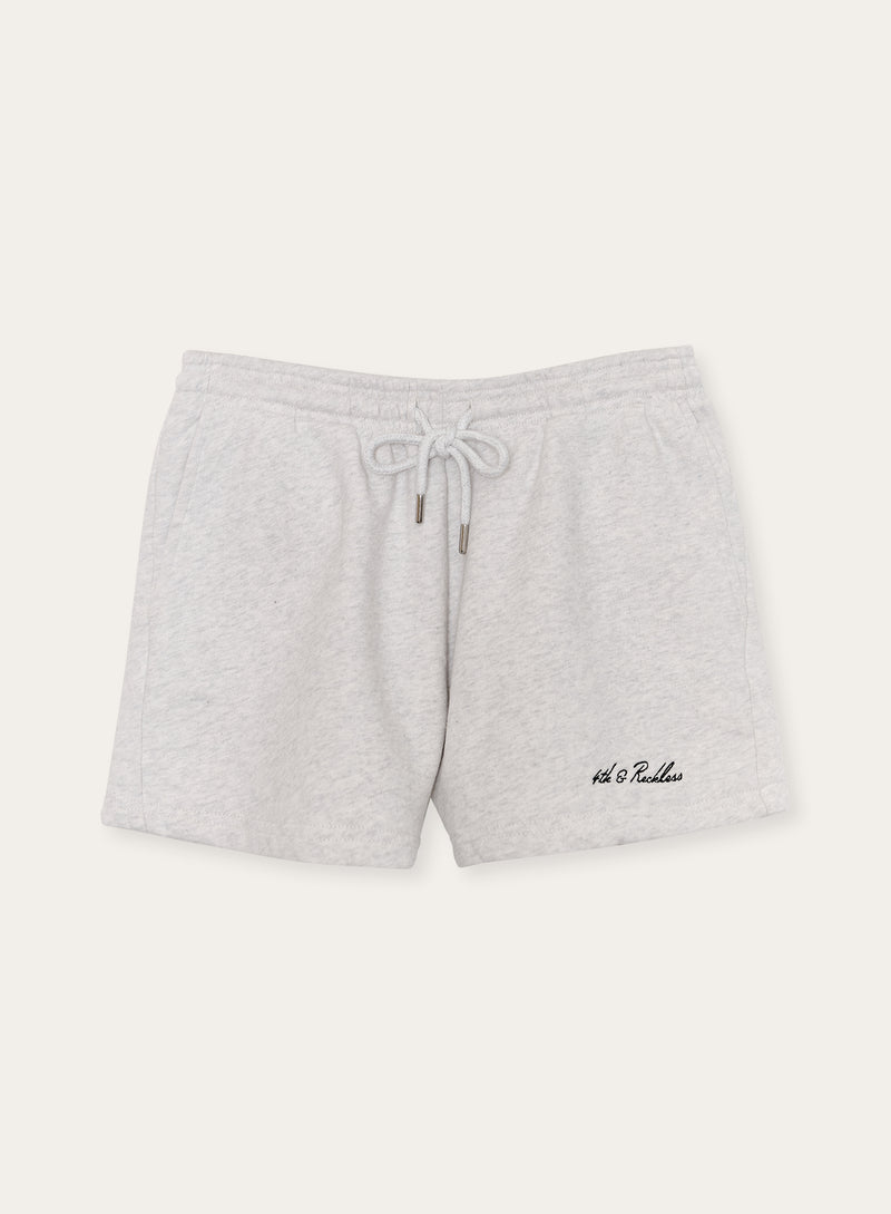 Grey Embroidered Branded Short- Clover