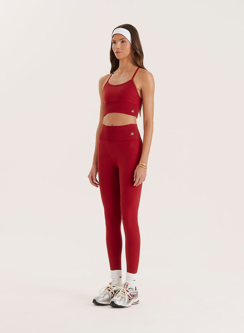 Red Sculpting Seamless Gym Leggings- Tyler
