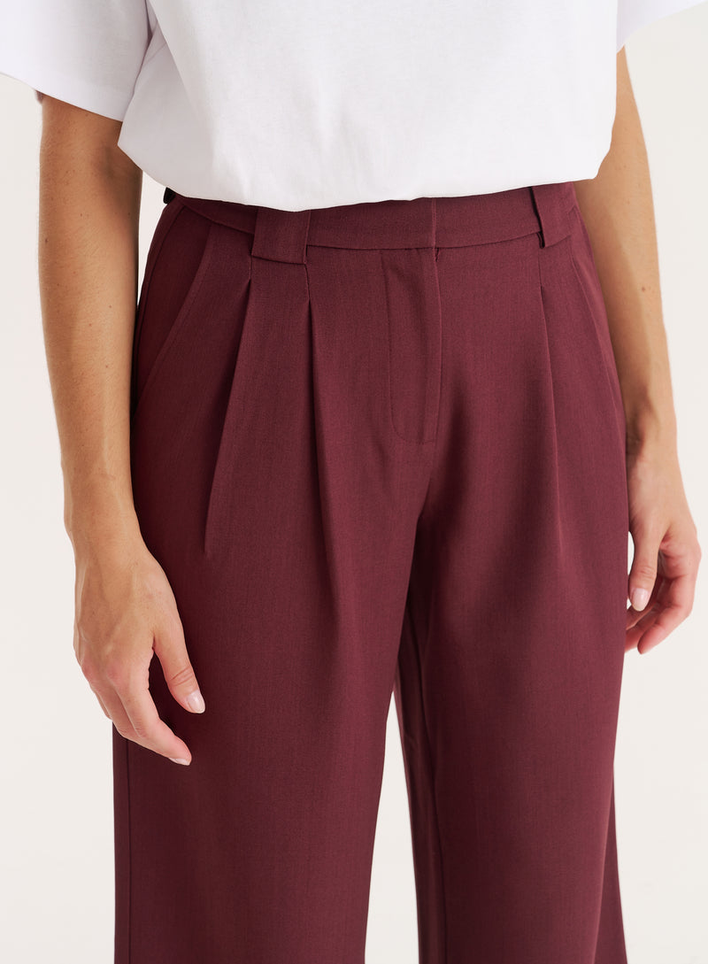 Burgundy Tailored Trouser-Maggie