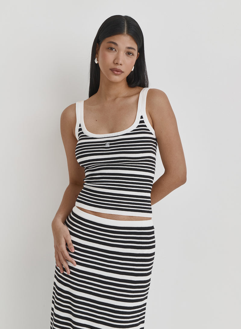 Multi Stripe Vest Top- Eva