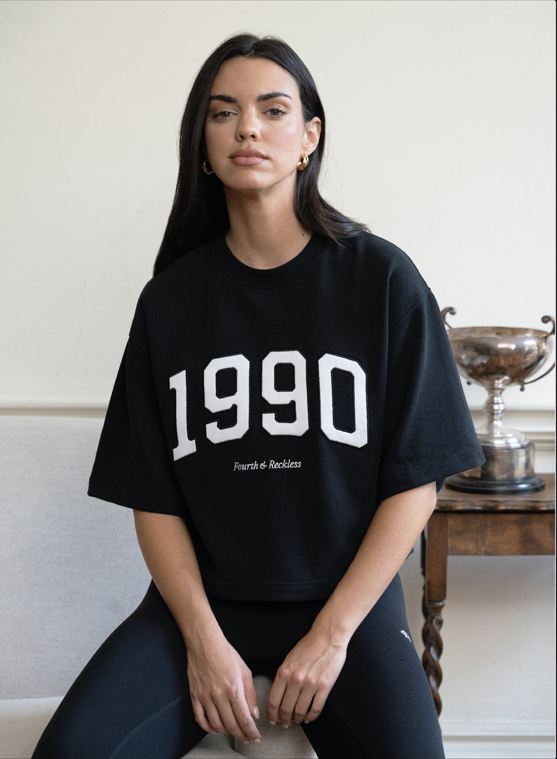 Black Oversized 1990 Graphic T-Shirt- Benley