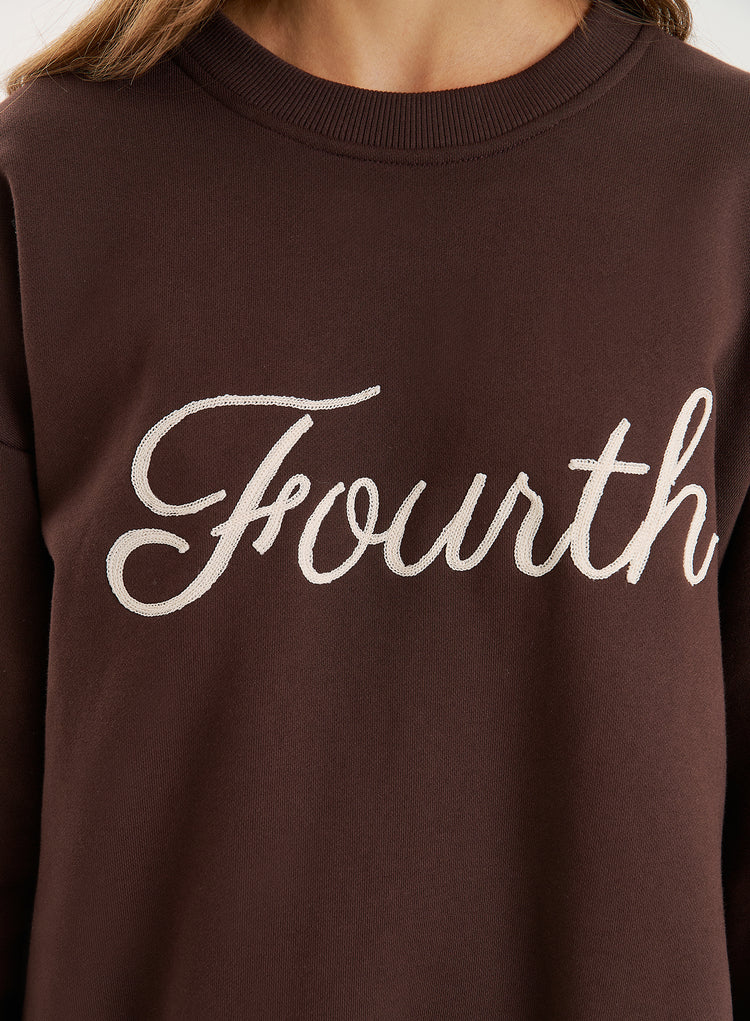 Chocolate Fourth Branded Sweatshirt- Amba