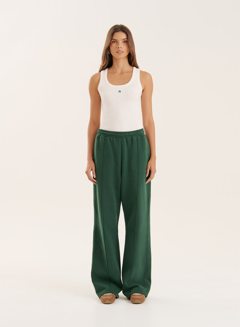 Green 4th Wide Leg Branded Joggers- Windsor