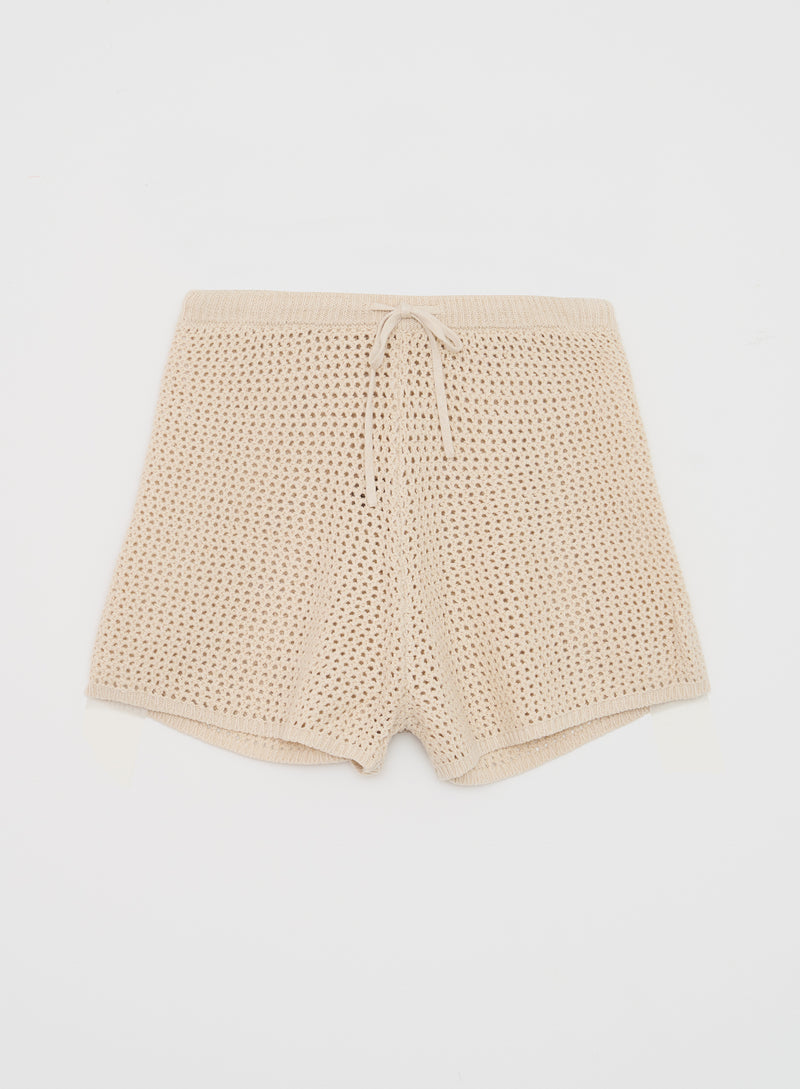 Cream Crochet Short- Antoine