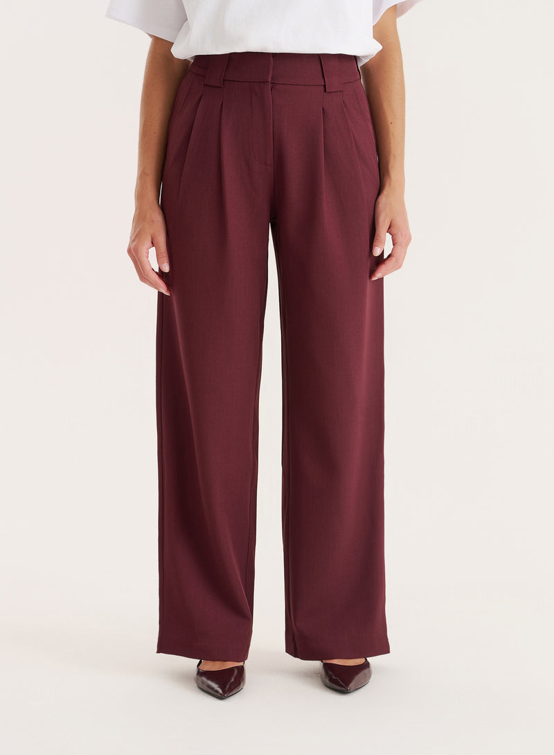 Burgundy Tailored Trouser-Maggie