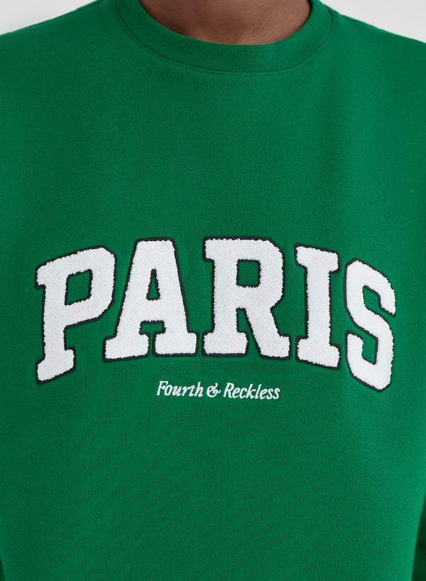 Green Oversized Paris Sweatshirt - Otis
