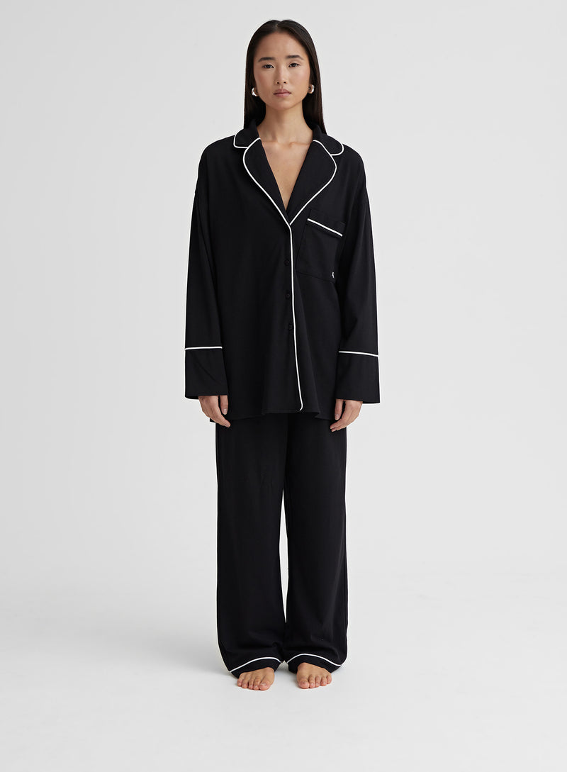 Black Jersey Pyjama Trouser- Jenifer