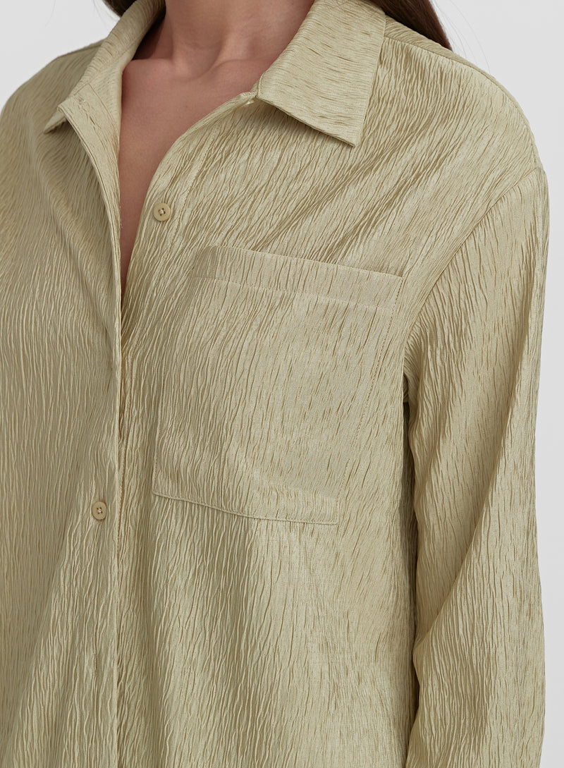 Olive Textured Shirt- Charlo